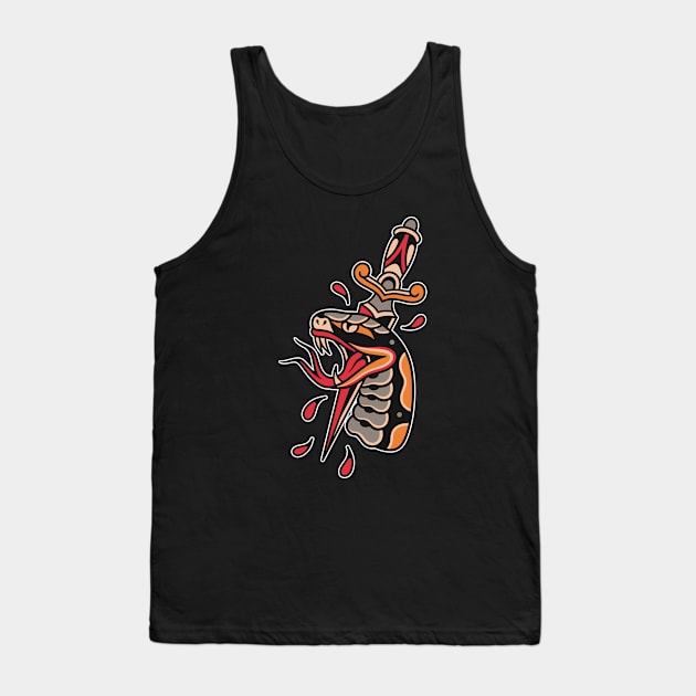 Snake dagger tattoo Tank Top by Inkshit13